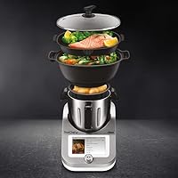 Ufesa TotalChef RK7 Küchenmaschine mit WLAN, Multifunktions Küchenroboter mit Kochfunktion, Kochroboter 30 Funktionen, 4.5L, 7-Zoll-Touchscreen, Interaktives Rezeptbuch, Amazon-Exklusiv,Silber / Weiss – Ansicht 3