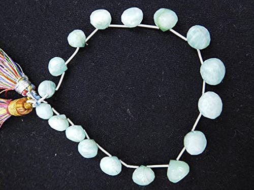 Amazonite facettée en perles oignon pour créer vos bijoux d'été aux nuances de l'océan