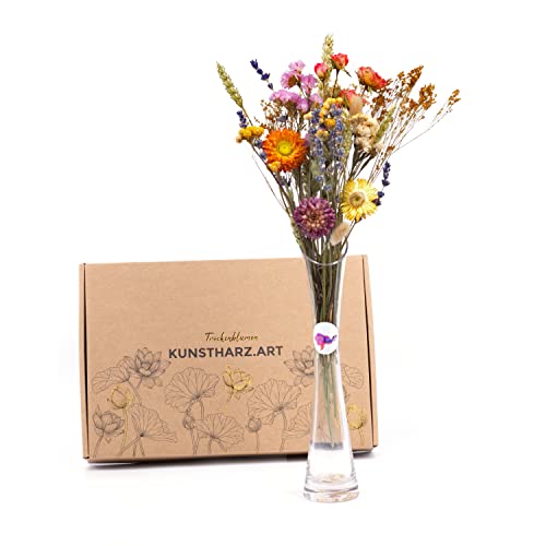 Kunstharz.Art Echte & natürliche getrocknete Blumen - DIY Mini Blumenstrauß Set - Geschenk Muttertag - Basteln mit Epoxidharz, Trockenblumen Boho Deko & Gastgeschenk Hochzeit - Dekoration Ostern Cover