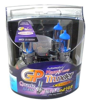 GP ThunderH13 9008 8500K 60W/ 55W Xenon Plasma-White Quartz Glass Bulbs (Ion coating) for Headlamp High Beam - Low Beam SGP85K-H13