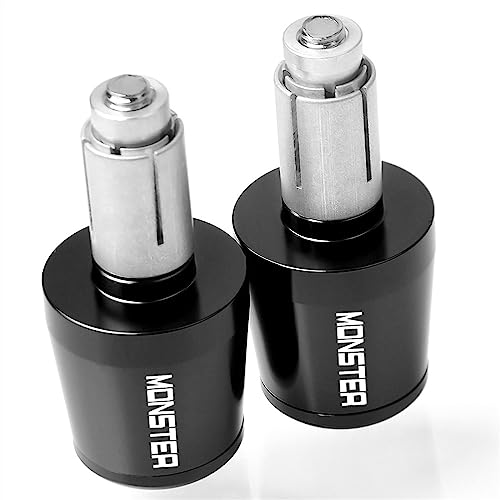 AFGIFT Für Ducati Monster 695 696 795 796 797 821 1200 1200S 1100/S Motorrad Zubehör CNC Lenker Handgriffe Griff Bar End Kappe (Farbe : Black, Size : Monster)