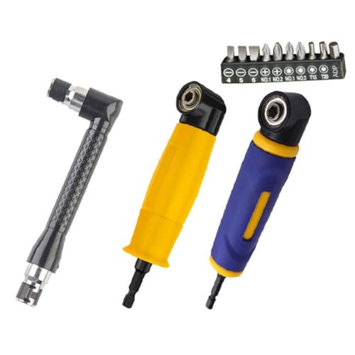 Right Angles Attachment Electric Screwdriver Repair 90 Degree Corner Device Impact Heavy Duty Right Angles Attachment Corner Drilling Tool 90 Degree Driver Drill Tool Kit Adapter For Electric Drill