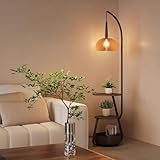 XPPXフロアランプ、ベッドサイドランプ、収納バケツ付き読書灯、リビングルームやオフィスに最適です。 (デスクAフロアシャンデリア：パンプキン,無限のリモコン)