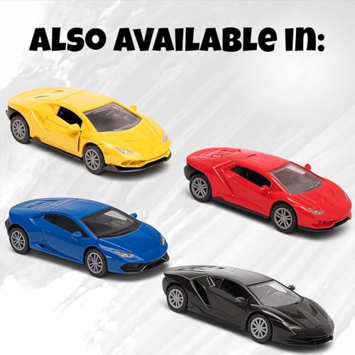 Image of Lamborghini Diecast Metal Toy Car For Kids , Green, 1:32 Scale | Opening Doors, Pull Back Action, For Kids Boys Girls