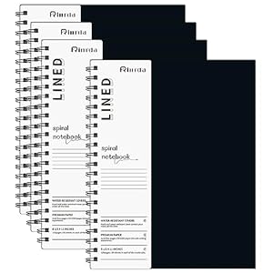 Large Lined Notebook Spiral Notebook 8.5″ x 11″-4 Pack LINED Notebook 7mm Ruled Hardcover Notebook 120 Pages 100 GSM Thick Paper Notebook Hardcover Journal for School, Office,Study and Notes