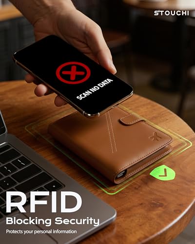 Stouchi Passport Holder with AirTag Slot, RFID Blocking Magnetic Case | Patented 1-sec Pull Strap; Detachable Magnetic Card Wallet; Zero-rattle AirTag Slot; Certified RFID Blocking; Ultra-slim - image 3