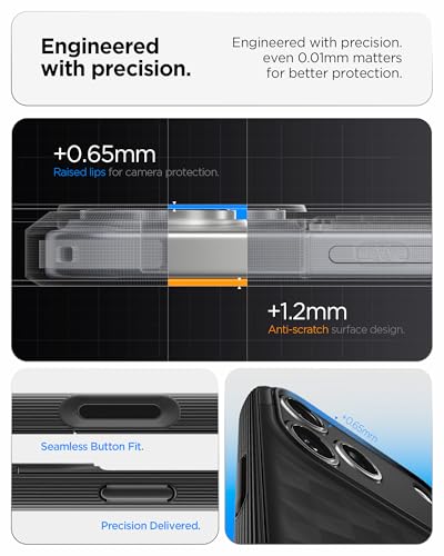 Image of Spigen Parallax S MagFit Back Cover Case for iPhone 17 Pro, MagSafe Compatible, 3D Hexa Cube Design - TPU | Matte Black