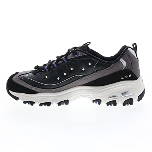 Skechers Women's D'Lites Biggest Fan Sneaker, Black/White, Size 5 Wide
