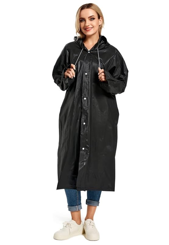Image of CHACKO EVA Waterproof Rain Coat Hooded Outdoor Water Resistant Suit Portable Men and Women