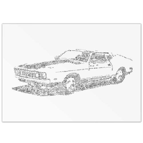 Affiche voiture sport 70s Mach 1 : la décoration murale idéale pour votre salon ou bureau