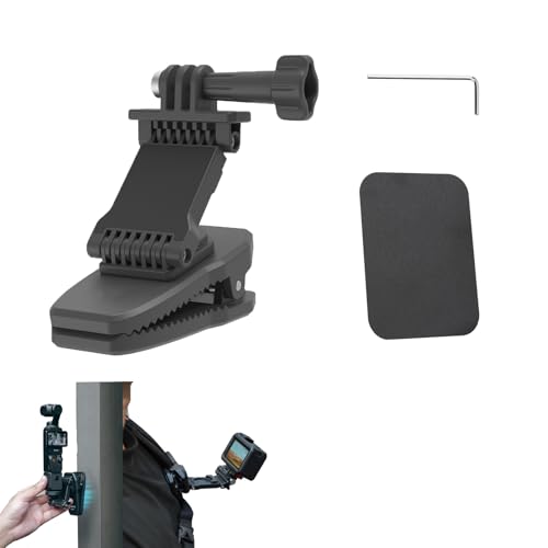 CERFFOOL Soporte magnético para Insta360 X5/GO 3S/Ace Pro 2 360° Soporte de clip de mochila para DJI Action 5/Pocket 3 para GoPro Hero 13/12 plegable para cámara de acción (para cámara de acción)