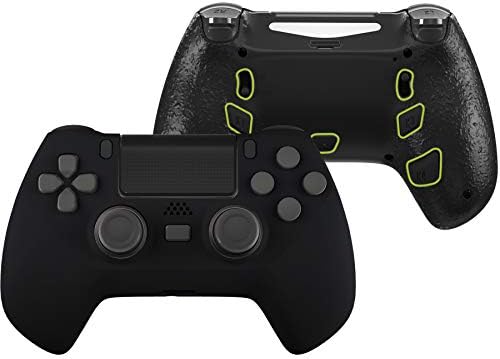eXtremeRate Black Decade Tournament Controller (DTC) Upgrade Kit for PS4 Controller JDM-040/050/055, Upgrade Board & Ergonomic Shell & Back Buttons & Trigger Stops - Controller NOT Included