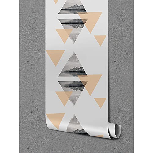 Papier peint grand format pour masquer les défauts du mur salon
