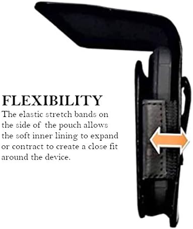 Miniatura 7 de Funda de cuero prémium para hombre con clip para la cadera con correa para cinturón, fuerte soporte para teléfono, funda de transporte compatible