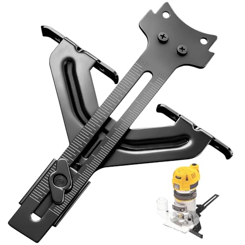 DNP618 Edge Guide for Fixed Base Compact Router Compatible With DEWALT DWP611 Router PORTER-CABLE 450 & 451-Adjustable for Quick Attachment To Router Mounting Base Fits Router DCW600B DW6913. etc