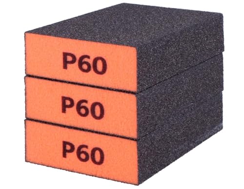 INNSPIRO Set mit 3 flexiblen Schaumstoff-Schleifdüsen, mittlere Körnung, 60, 10 x 7 x 2,5 cm.