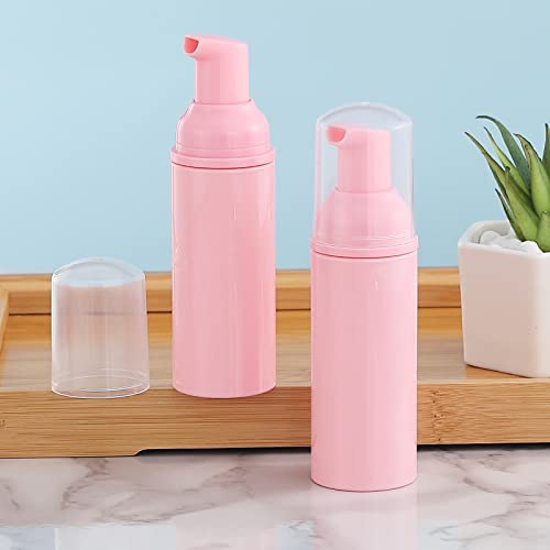 35 Pack Plastic Foam Bottles Travel Soap Dispenser Bottles with Pump Mini Liquid Foaming Soap Bottles for Refillable Hand Sanitizer Lash Cleanser Shampoo Castile Pink(2 oz)4