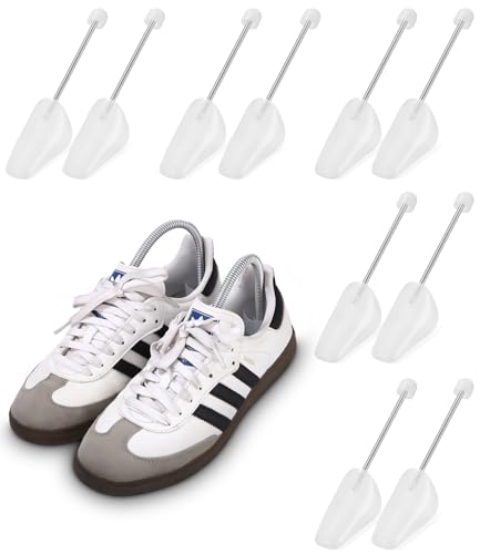 Cexovo Hormas de Plástico 5 Pares Horma de Hombre Horma Ajustable de Plástico con Resorte Hormas Para Zapatos para Zapatillas Zapatos Planos y Mocasines Variables Hasta la Talla 39-47