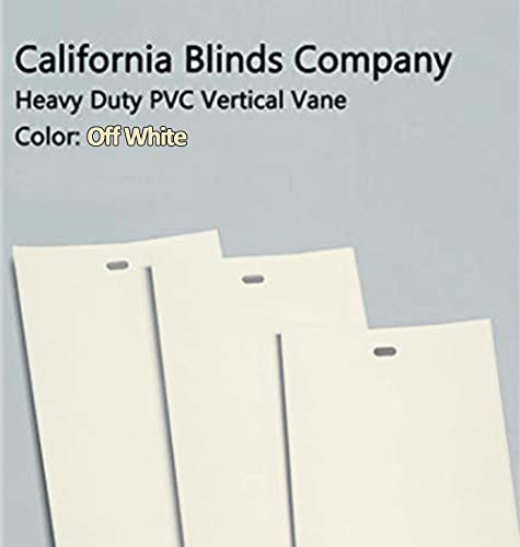 Vertical Blinds Replacement Slats Heavy Duty Pvc Curved Smooth (Off White) 46.5 X 3.5 (10 Pack) #TOP1