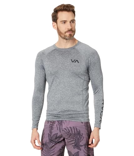 RVCA Long Sleeve Tee Maillot de Surf pour Homme - Rashguard Noir Top Protection UV
