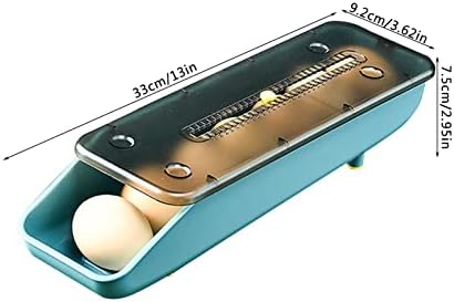 Egg Storage For Kitchen, Egg Dispenser Holder with Clear Lids Plastic Egg Storage Box for 7 Eggs, Auto Rolling Egg Fresh Organizer Tray for Cabinet Fridge Cupboard (3pcs)