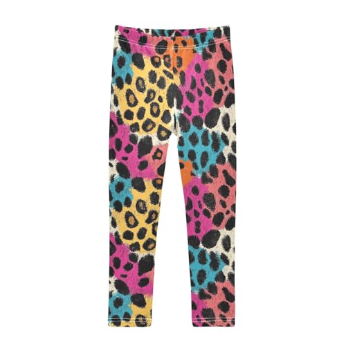 Mixed Print Girls Leggings,Workout Leggings for Girls Toddler Athletic Legging Size for 3-10T