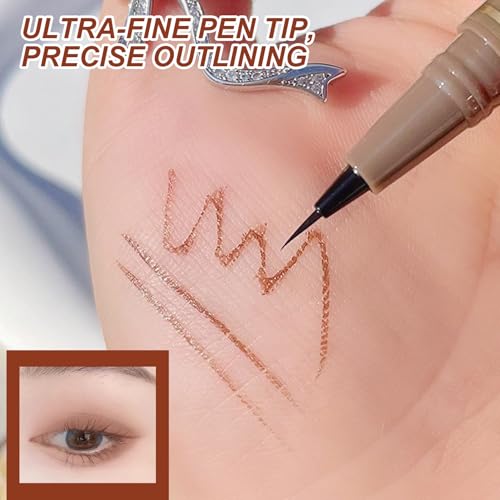 Delineador Líquido Waterproof 4 piezas Marrón Oscuro miniatura 6