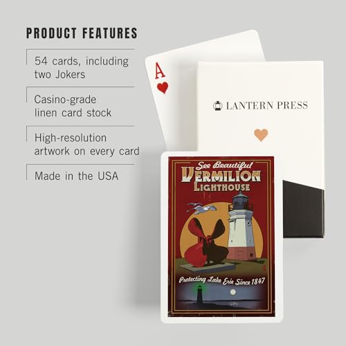 Naipes Póker Ohio Vermilion Vintage 52 cartas miniatura 3
