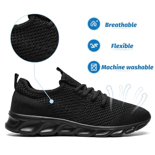 Mens Running Shoes Walking Sneakers Slip on Athletic Tennis Gym Breathable Workout Lightweight Shoe - Image 5