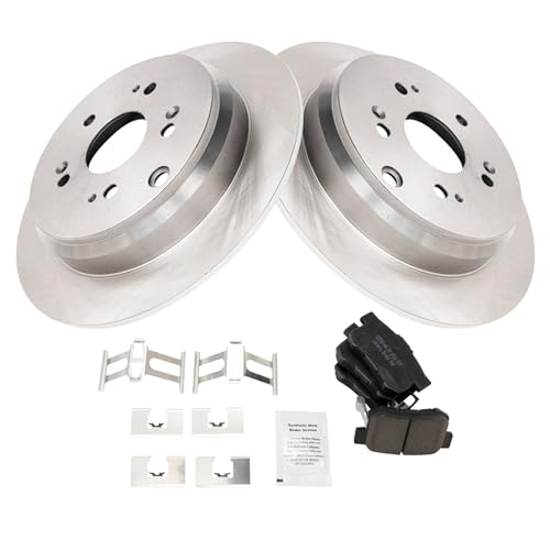 Image of TRQ Rear Brake Pad and Rotor Set Ceramic