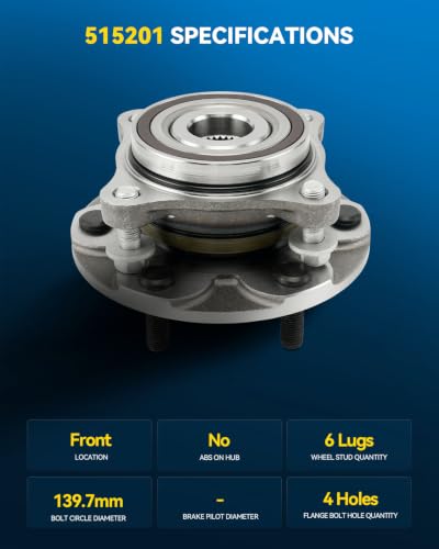 Image of PHILTOP 950001 /515201 4WD 2 x Front Wheel Hub Assembly for Tacoma, 4Runner