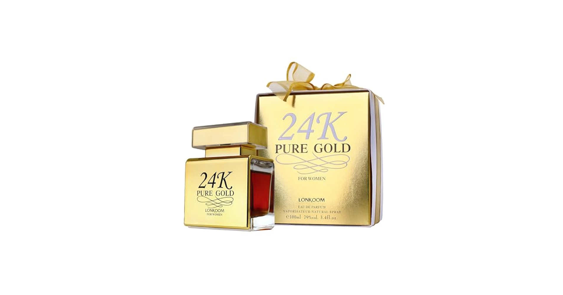 LONKOOM 24K PURE GOLD 女性用香水 Amazon.com : Lonkoom 24K Pure Gold Perfume for Women, Sweet