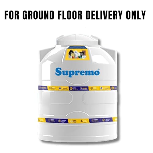 Image of Efficacy Supremo Triple Layer Water Tank 1000 Liter Capacity | Blow Mould Tanks Food Grade Antibacterial, UV and Heat Resistant Tank HDPE Material White Color