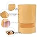Moretoes 72pcs Resealable Bags with Window, 3.5 x 5.5 Inches Food Storage, Kraft Paper Stand Up Pouches, Treat, Coffee, Ziplock Bags for Home or Small Business for Packaging