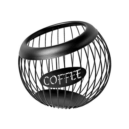 コーヒーポッドホルダー耐久性のあるデスクトップオーガナイザーオフィスリビングルームカウンタートップ用ブラック 黒 19.5x19 cm