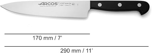 Vista 201 de Arcos Juego de Cuchillos 2 Piezas - Acero Inoxidable Nitrum y Hoja mm. 12.80 oz. Cuchillo de Cocina Profesional para Cocinar Mango Ergonómico