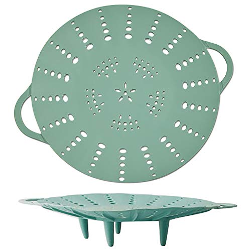 Alimat PluS 1 Pack Large Steamer Basket, Silicone Vegetable Steamer Basket with Handles and Strong Feets Compatible with 6 Qt and 8 Qt Cooking Pots(For Large Pot)