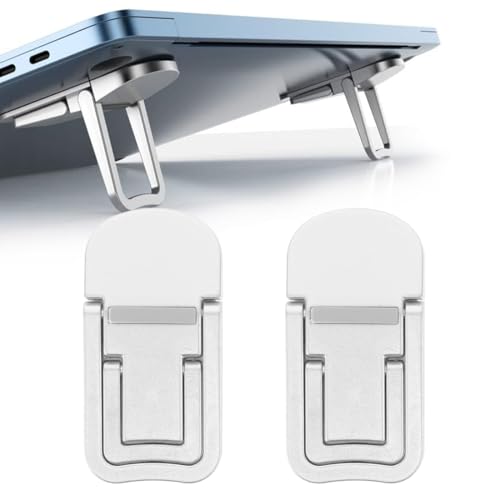 XPEX 1 par de Soportes para computadora portátil, Soporte para computadora portátil, Soporte Plegable de plástico para computadora portátil, Accesorios para PC, Soporte Adhesivo Invisible
