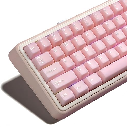 dagaladoo Pink Jade keycaps,Double Shot PBT keycaps...