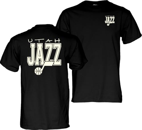 Blue 84 Utah Jazz NBA Officially Licensed T-Shirt Pop Echo Black, Small