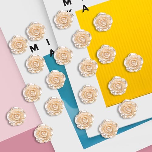 Image of 20 Pcs Enamel Rose Flowe Brooches Pins for Women Colorful Floral Brooch Flower Lapel Pin Badge Crafts Breastpin Jewelry Gift for Women Men Clothing Bags Backpacks Jackets Hat