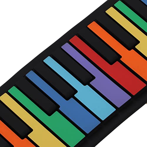 FZYE Roll Up Piano Portable Keyboard Piano Hand Roll Clavier de Piano électrique Haut-parleurs intégrés Pianos Arc-en-Ciel en Silicone pour Enfants (49 Touches, colorées) (Coque Blanche - Les Beatles, Paul McCartney, John Lennon, RIngo Starr, George Harrison FZYE Roll Up Piano Portable Keyboard Piano Hand Roll Clavier de Piano électrique Haut-parleurs intégrés Pianos Arc-en-Ciel en Silicone pour Enfants (49 Touches, colorées) (Coque Blanche – Image 4