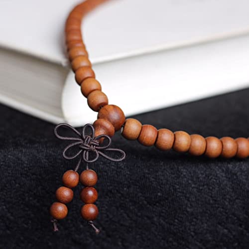 Image of Zen Dear Unisex Teak Wood Prayer Beads Buddha Buddhist Beads Japa Mala Necklace Bracelet Bead