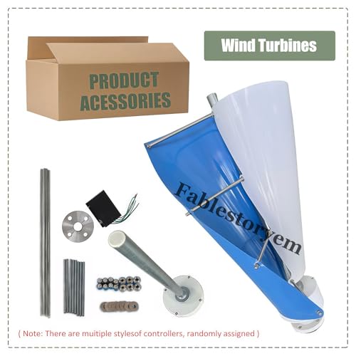 Kit Gerador de Turbina Eólica Vertical de 12000W, 12V/24V/48V Gerador de Turbina Eólica de Eixo Magl