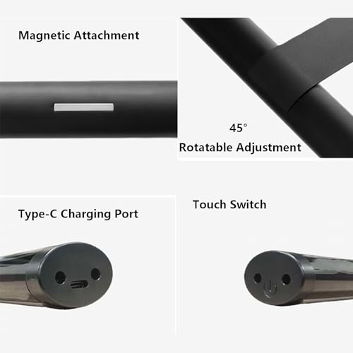 Apliques de pared LED con control táctil regulable y recargable USB para baño 3