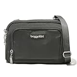 Baggallini Trifecta RFID Wallet Crossbody - 8"x6" Crossbody Bag for Women Convertible Fanny Pack Belt Bag