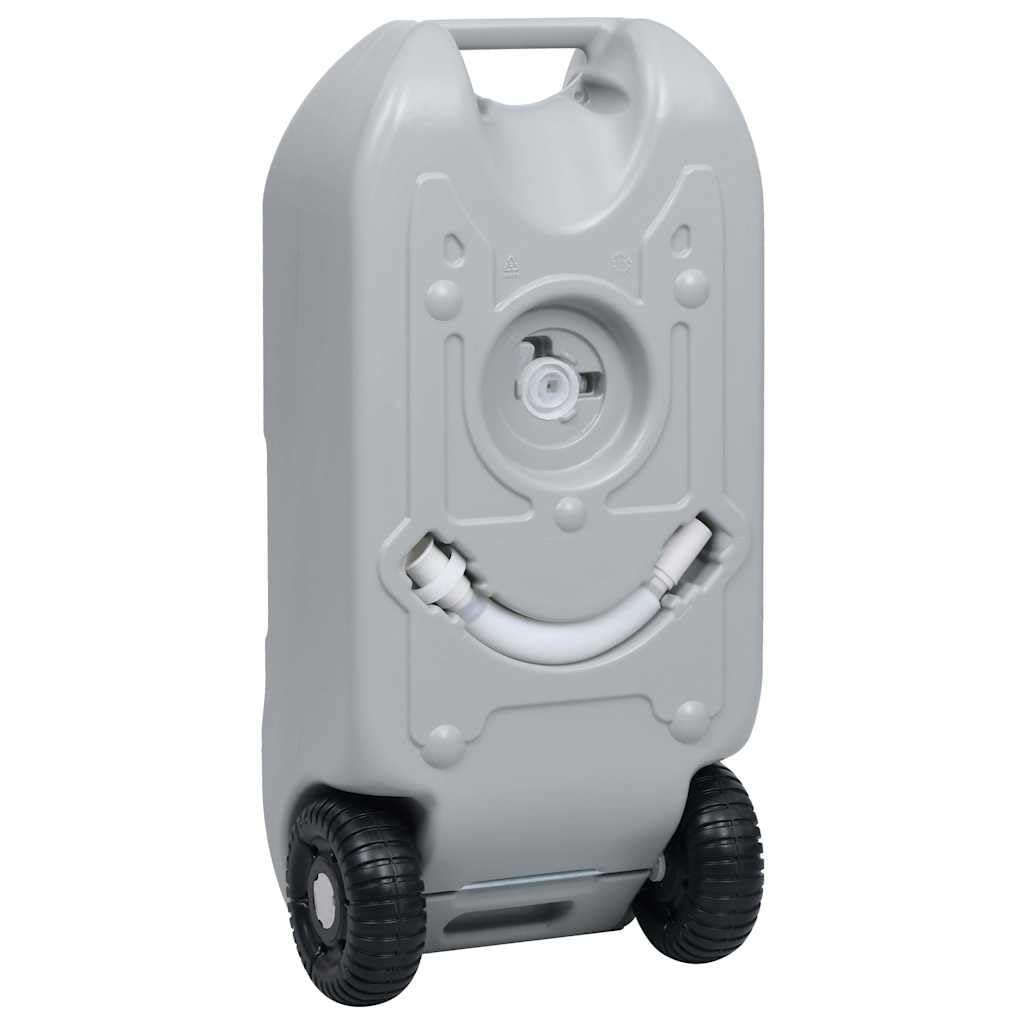 Serbatoio dell'acqua da campeggio con ruote, L, blu, in HDPE PP, resistente agli urti, con manico e scomparti, versatile per attività all'aperto, trekking, escursionismo, campeggio e