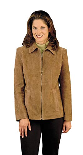 REED Women's Genuine Suede Leather Fashion Jacket