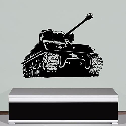 Sherman firefly uS army panzer réservoir autocollants papier peint décoratif lini chars de combat noir 45 x 58 cm-sticker mural/tableau #a608