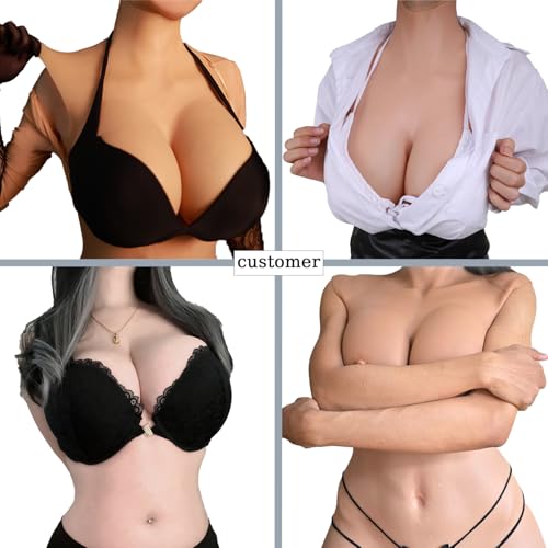 Silicone Breast SIlicone Breastplate Halfbody C-H Cup Breastform Fake Breasts for Crossdresser Transgender Dragqueen3